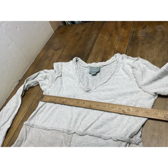 Maeve Anthropologie Oversized Linen Brush Cotton Patchwork Lagenlook Dress M - Picture 8 of 10